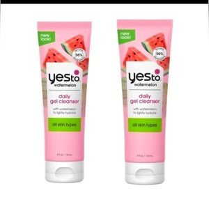 2 x Yes To Watermelon Daily Gel Cleanser 4fl Oz BNIB
